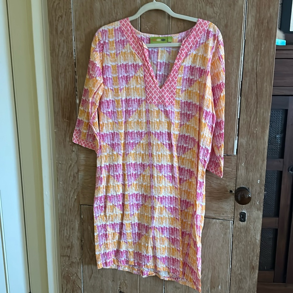 Rock Flower Paper Pink and Orange Tunic